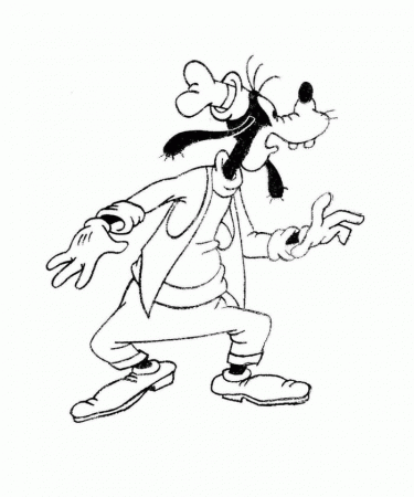Goofy Coloring Page | 99coloring.com