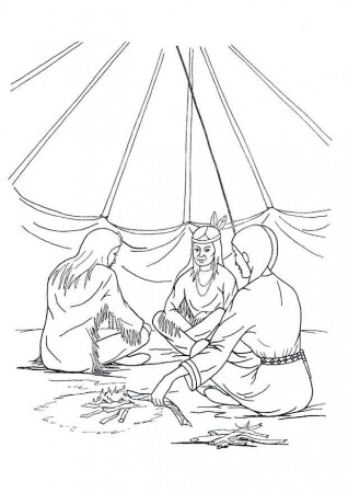 Coloring page tipi home - img 9915.