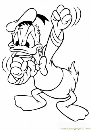 Coloring Pages Donald Duck 008 (Birds > Ducks) - free printable 