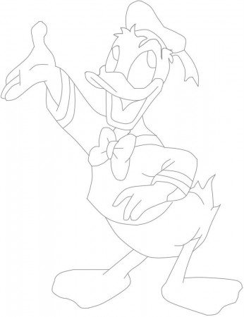 Donald Duck coloring page printable: Donald Duck coloring page 