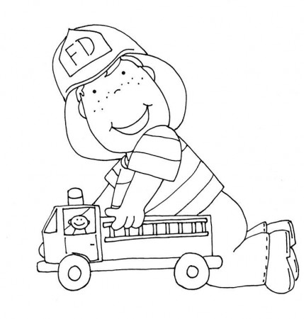Junior Fireman | Paper craft printable