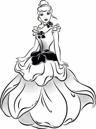 Cinderella Coloring Pages Free For Kids Cartoon Jr Printable 