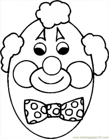 Coloring Pages Egg Clown (Entertainment > Holidays) - free 