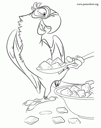 Rio: The Movie - Blu - blue macaw coloring page
