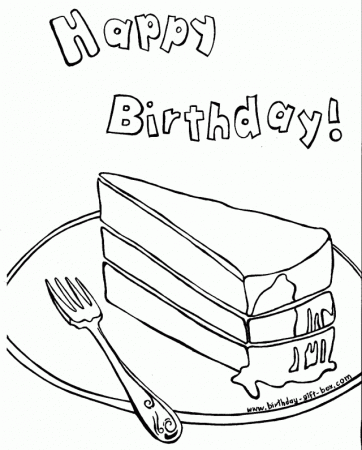 Birthday Cake Coloring Pages Free Printable Pictures 132275 