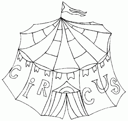 Circus tent coloring page | ART craft