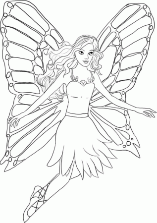 Barbie Mariposa Coloring Pages for Kids | Coloring Pages For Kids
