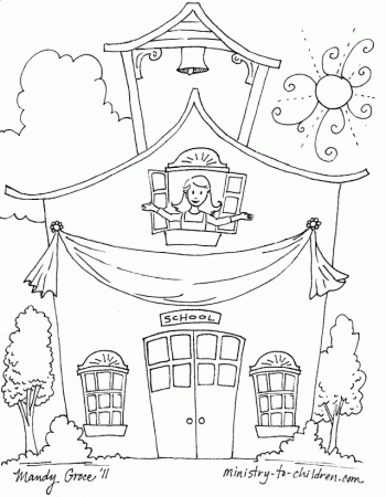 Sunday School Coloring Pages For Preschoolers First Day Of School 