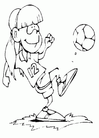 Soccer Player Coloring Page | Bulbulk Com