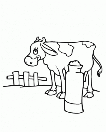 Cows Give Us Milk Coloring Pages - Food Coloring Pages : Coloring 