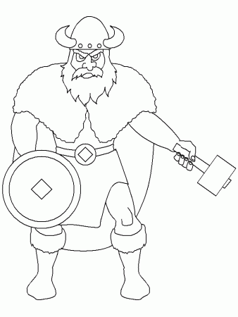 Printable Norway Viking6 Countries Coloring Pages 