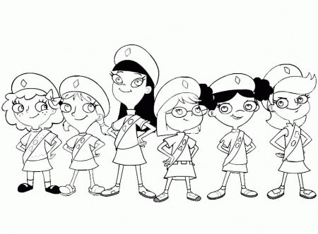 Phineas And Ferb Girl Scouts Coloring Book - Girl Scout Day 