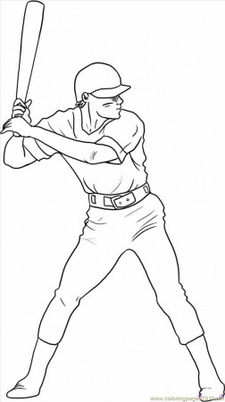 Baseball Player Coloring Pages 138 | Free Printable Coloring Pages