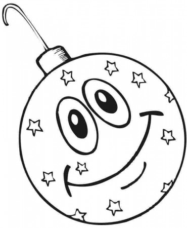 Christmas Ornament Coloring Sheets Free For Little Kids #