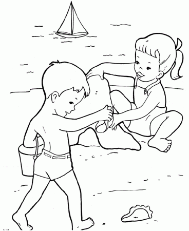 colorwithfun.com - Beach Coloring Pages For Kids Printable