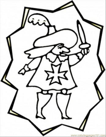 Coloring Pages Little Musketeer (Countries > France) - free 