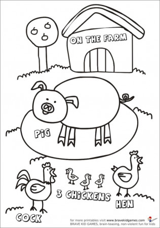 Baby Farm Animal Coloring Pages | Free coloring pages for kids