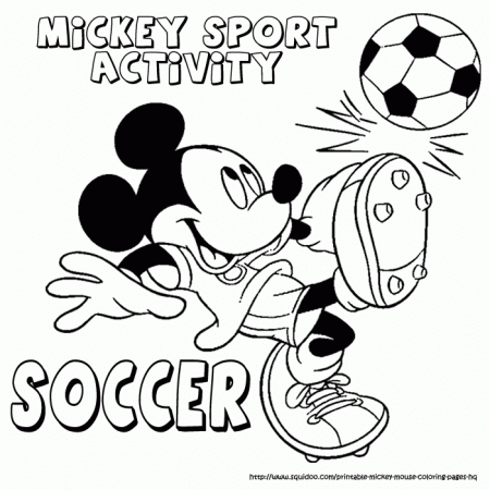Mickey mouse sport coloring pages for kids | coloring pages