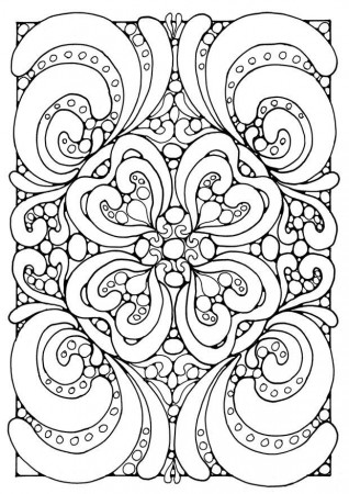 Hard Abstract Coloring Pages For Teenagers Difficult Coloring 
