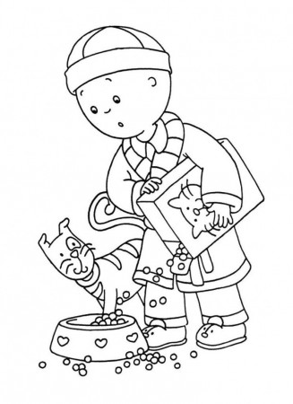 caillou color picture Colouring Pages