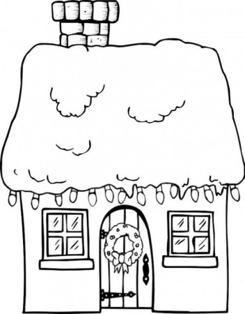 Download House Christmas Winter Coloring Page Or Print House 