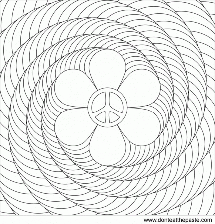 Don't Eat the Paste: Flower Power Spiral Coloring Page
