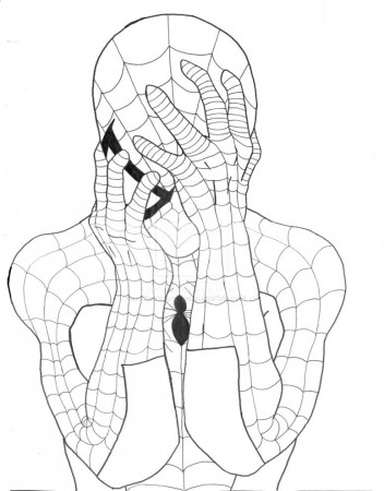 Spiderman Felt Very Dizzy Head Coloring Page |Spyderman coloring 