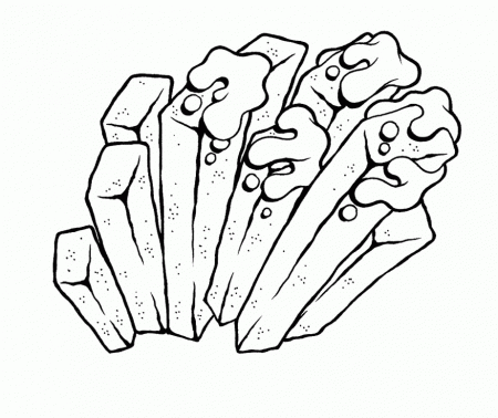 Pictures Fast Food French Fries Coloring Pages - Food Coloring 