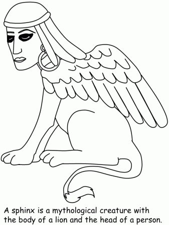 Printable Sphinx Egypt Coloring Pages - Coloringpagebook.com