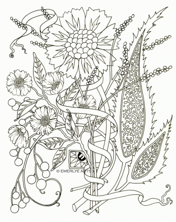 Coloring Pages Adult Flowers | Free coloring pages for kids