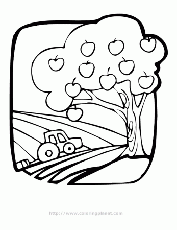 Apple Tree Coloring Page Printable