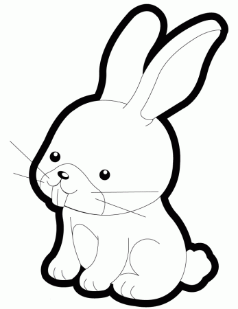 Baby Bunny For Toddlers Coloring Page | Free Printable Coloring Pages