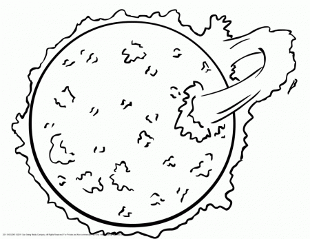 Cartoon Clipart Of A Black And White Mad Planet Jupiter Vector 