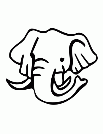 elephants face printable coloring in pages for kids number