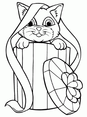 Three Pregnant Kittens Coloring Page | Kids Coloring Page