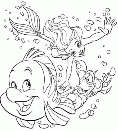 Little mermaid coloring page | nRawol.org