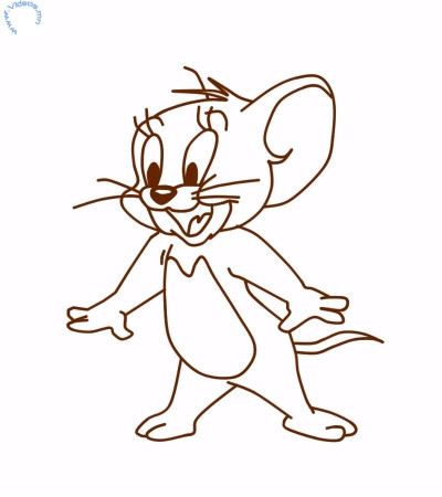 Jerry from Tom and Jerry Coloring Page | Videos.mn