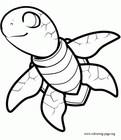 turtles sea turtle swimming coloring page