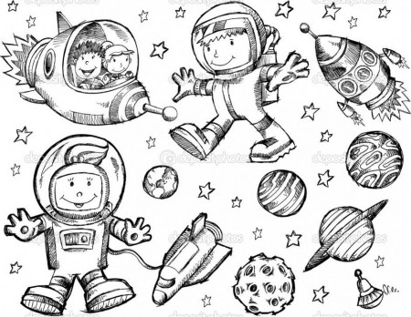 Outer Space Coloring Page 17743 Mayan Coloring Pages