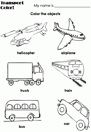 Transportation coloring pages for preschool for kids | Free 