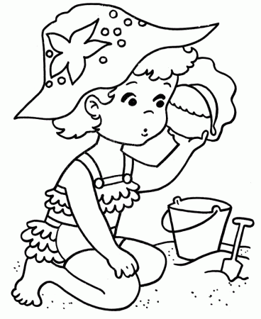 beach scene coloring pages kids | Coloring Pages For Kids