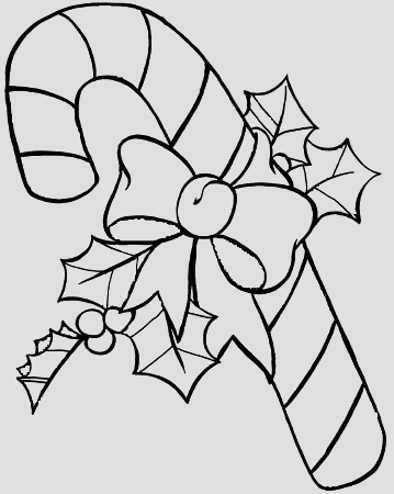 Candy Cane Christmas Coloring Pages - Christmas Coloring Pages 