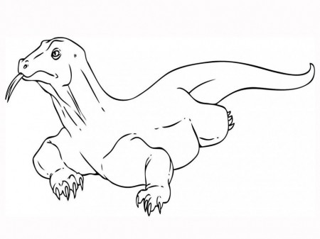 Komodo Dragon Coloring Pages Coloring Book Area Best Source For 