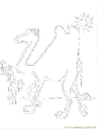 Coloring Pages camel (Mammals > Camel) - free printable coloring 