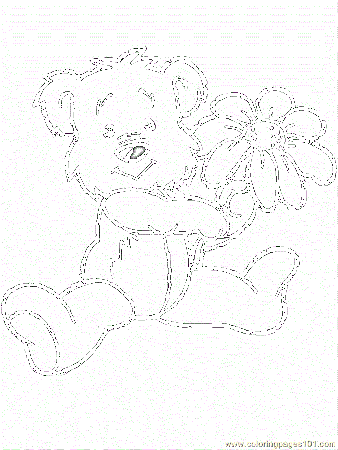 Coloring Pages Flowers with Animals (Cartoons > Flowers with 