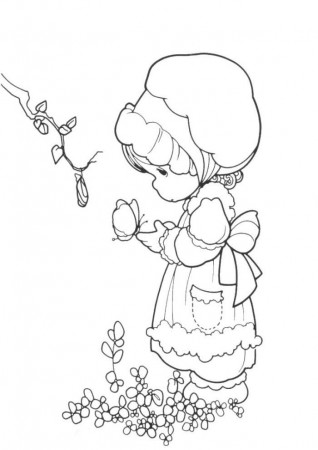 Precious Moments Coloring Pages To Print | Sketch-drawings! | Pintere…