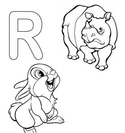 Letter R Is For Animal Coloring Pages - Activity Coloring Pages 