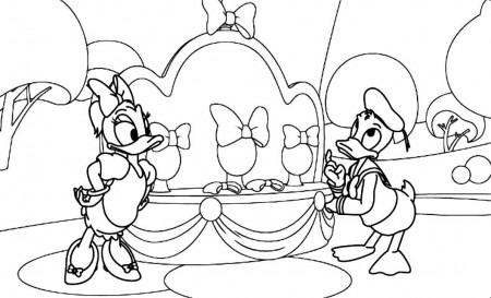 Download Donald And Daisy Duck Having A Date Disney World Coloring 