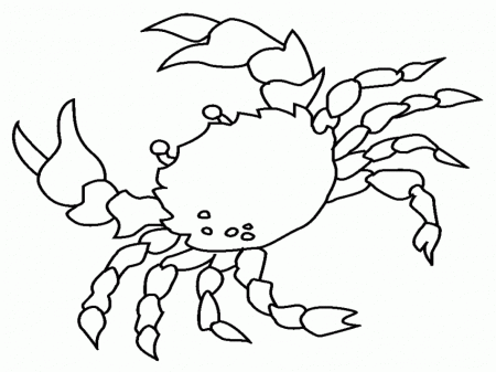 Animal Drawings Coloring Picture Of Crab Child Coloring 147575 