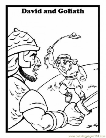 Coloring Pages 001 David And Goliath 7 (Other > Religions) - free 